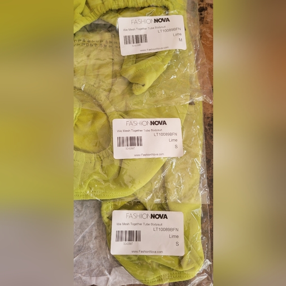 Fashion Nova- We Mesh Together Tube Bodysuit (Lime) *NEW* - Picture 7 of 9